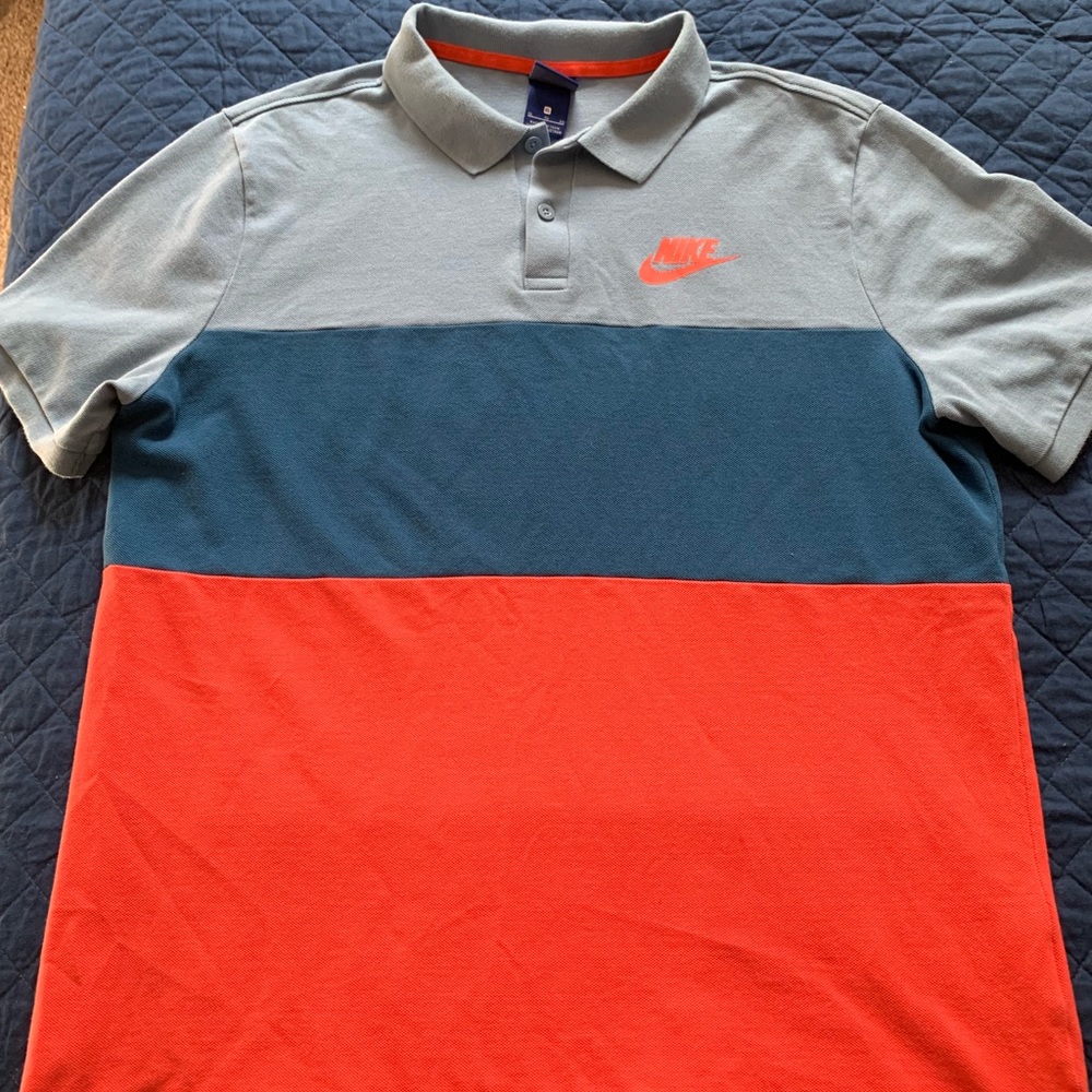 Nike polo with vibrant block colors